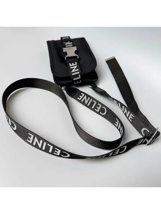 ★SOLD★ Celine Trekking Mobile Pouch Smartphone Shoulder Bag Black - Picture 10 of 10